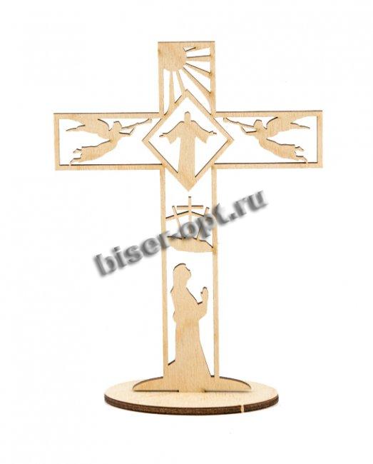 Добрый мастер деревянная заготовка для декупажа №11501 "Крест" 10*13,5см (1шт) цвет:дерево