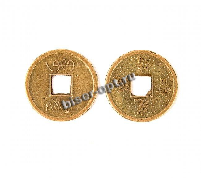 Монета металл FS11696 "Иероглифы" d19мм (1000шт) цвет:оксид