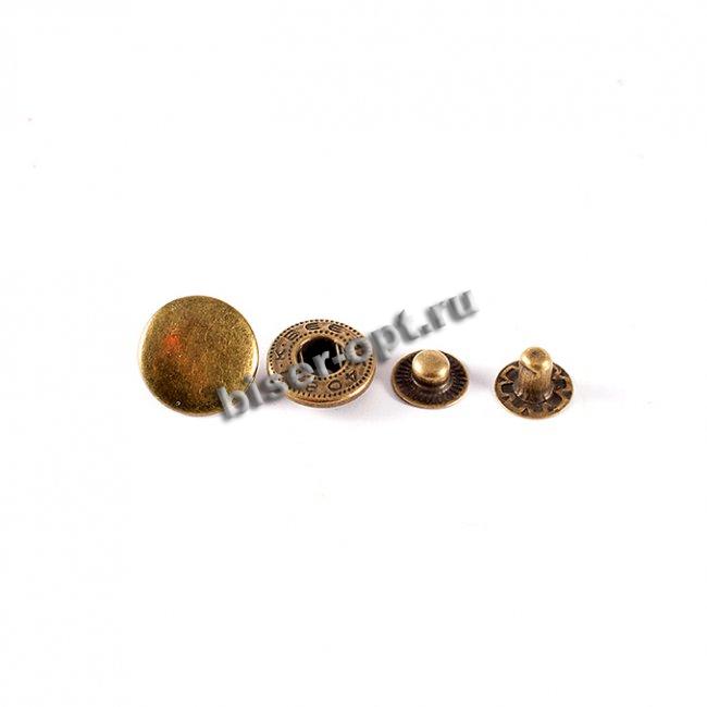 Кнопки металл № 11865 d 15мм (10шт) цвет:никель