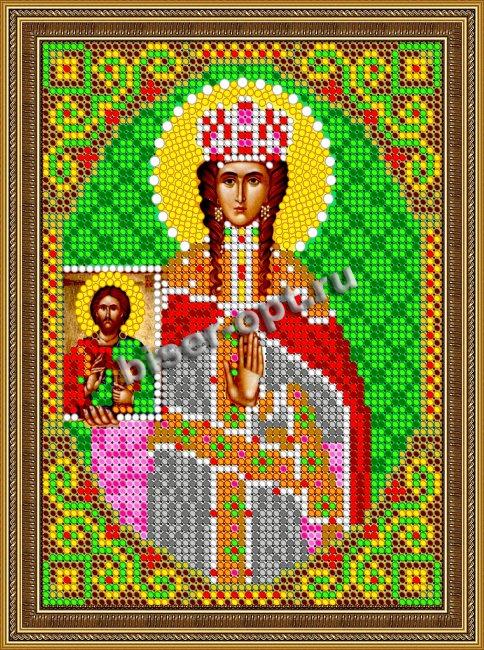 «Светлица» рисунок на ткани для вышивания бисером 679М «Св. Феодора» 12*16см (1шт) цвет:679М
