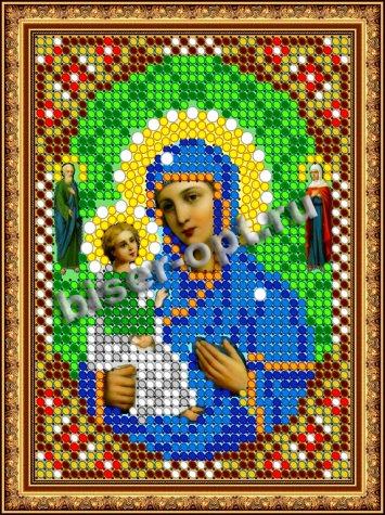 «Светлица» набор для вышивания бисером 8422ЛМ «Прсв. Богородица Иерусалимская» бисер Чехия 7,5*10см (1шт) цвет:8422ЛМ