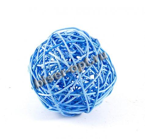 Ротанговые шары для декора и творчества d 9см (1шт) цвет:4-т.голубой