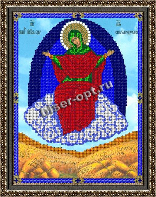 «Светлица» набор для вышивания бисером 8424 «Прсв.Богородица Спарительница хлебов» бисер Чехия 19*24см (1шт) цвет:8424