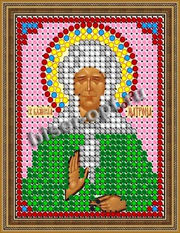 «Светлица» набор для вышивания бисером 8301Л «Св. Матрона» бисер Чехия 6*7,5см (1шт) цвет:8301Л