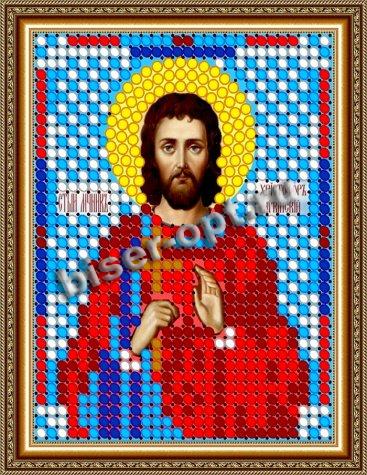 «Светлица» рисунок на ткани для вышивания бисером 812Л «Св. Христофор» 6*7,5см (1шт) цвет:812Л