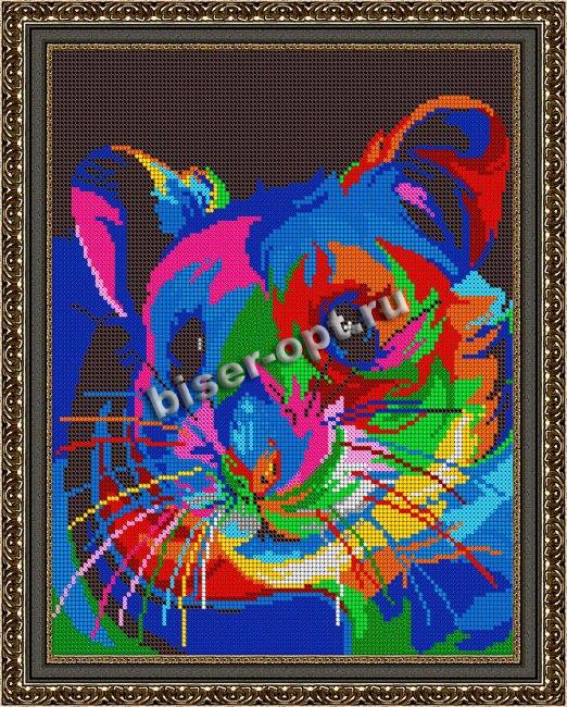 «Светлица» рисунок на ткани для вышивания бисером К-526 «Радужный мышонок» 24*30см (1шт) цвет:К-526