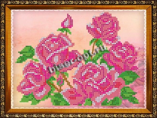 «Диамант» схема с клеевым покрытием для алмазной вышивки ДД-047 «Букет Роз» 16,4*22,8см (1шт) цвет:ДД-047