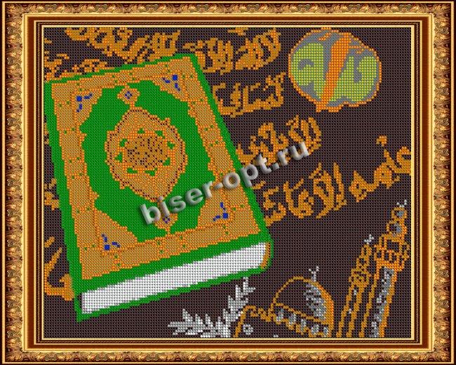 «Диамант» схема с клеевым покрытием для алмазной вышивки ДК-419П «Коран» 38*30см (1шт) цвет:ДК-419П