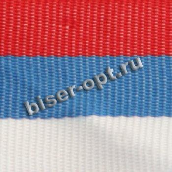Лента С3020 триколор 28мм (100м) цвет:белый/синий/красный