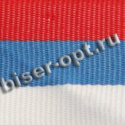 Лента С3020 триколор 28мм (100м) цвет:белый/синий/красный