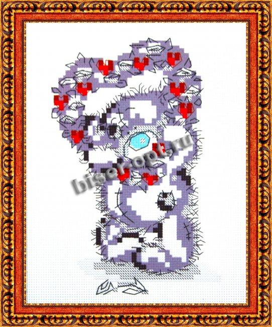 Рисунок на канве для вышивания крестом Д-016 "Мишутка" 20*26 (1шт) цвет:Д-016