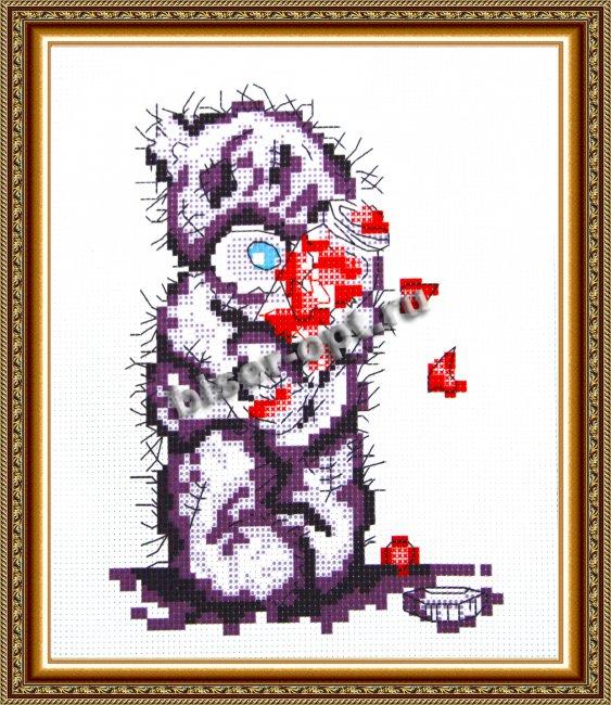 Рисунок на канве для вышивания крестом Д-018 "Мишка" 20*24 (1шт) цвет:Д-018