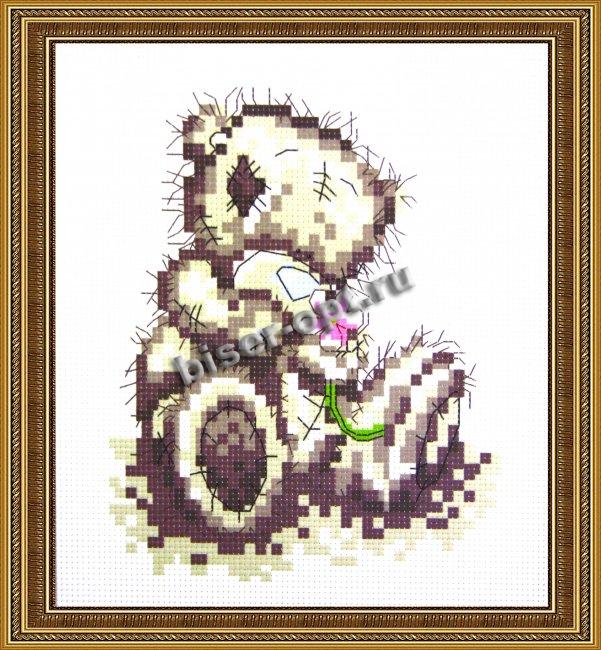 Рисунок на канве для вышивания крестом Д-064 "Мишка" 20*23 (1шт) цвет:Д-064