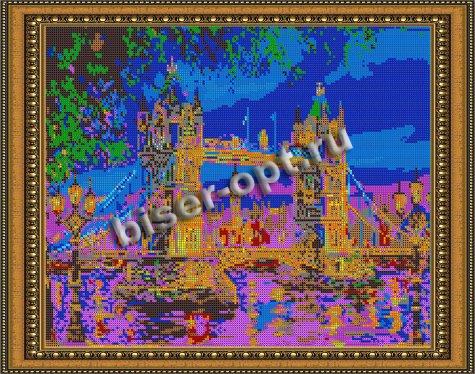 «Светлица» набор для вышивания бисером №572П «Лондон. Тауэрский мост» бисер Чехия 38*30см (1шт) цвет:572П