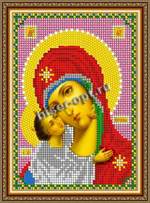 «Светлица» рисунок на ткани для вышивания бисером 345МР «Прсв.Богородица Игоревская» 12*16см (1шт) цвет:345МР