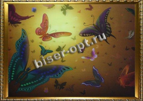 Картина 5D «Бабочки» (без рамки) 38*28см (1шт) цвет:14146Б