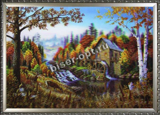 Картина 5D «Осень» (без рамки) 38*28см (1шт) цвет:14185Б