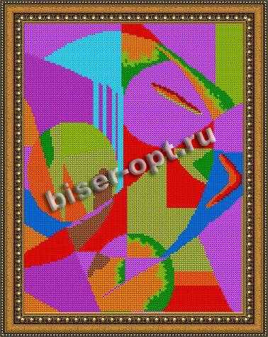 «Светлица» рисунок на ткани для вышивания бисером К-558П «Абстракция Кандинского» 24*30см (1шт) цвет:558П