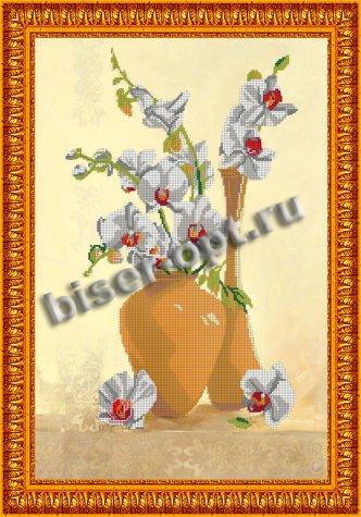«Светлица» набор для вышивания бисером К-096 «Орхидея» бисер Чехия 35*50см (1шт) цвет:К-096