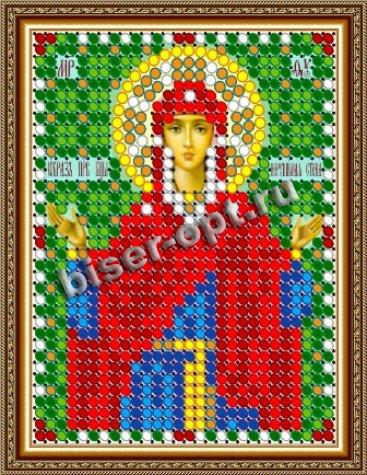 «Светлица» набор для вышивания бисером 8360Л «Прсв. Богородица Нерушимая стена» бисер Чехия 6*7,5см (1шт) цвет:8360Л