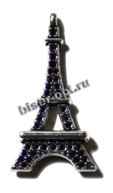 Подвеска металл FS14575 "Эйфелева башня" 31*17мм (5шт) цвет:серебро