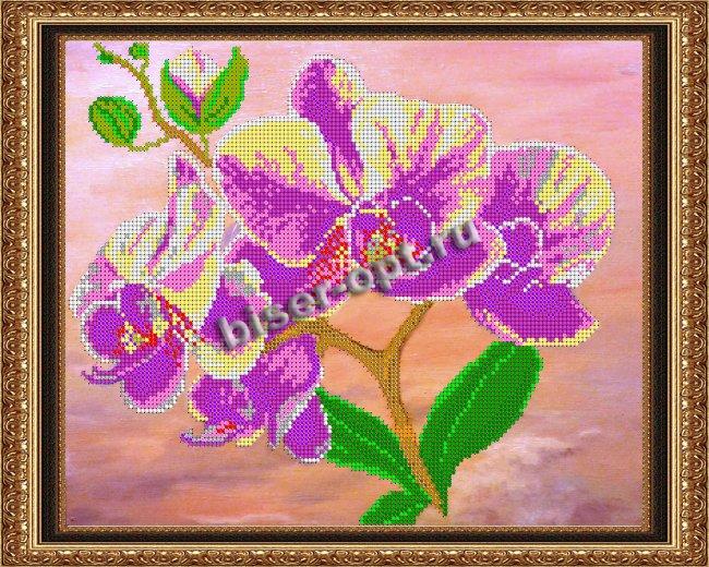 «Светлица» набор для вышивания бисером №325 «Орхидея» бисер Китай 30*24см (1шт) цвет:325