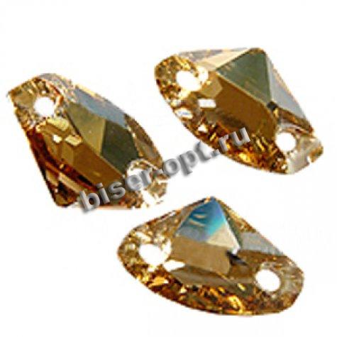 Стразы пришивные 3256 14*8,5мм Foiled (1шт) цвет:001GSHA-Crystal Gold
