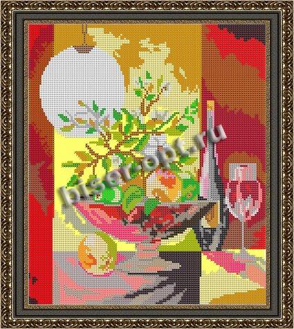 «Светлица» рисунок на ткани для вышивания бисером К-075 «Натюрморт» 26,8*29,8см (1шт) цвет:К-075