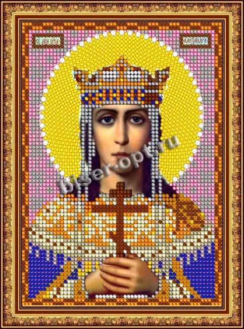 «Светлица» рисунок на ткани для вышивания бисером 731М «Св. Александра» 12*16см (1шт) цвет:731М