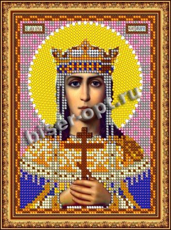 «Светлица» рисунок на ткани для вышивания бисером 731М «Св. Александра» 12*16см (1шт) цвет:731М