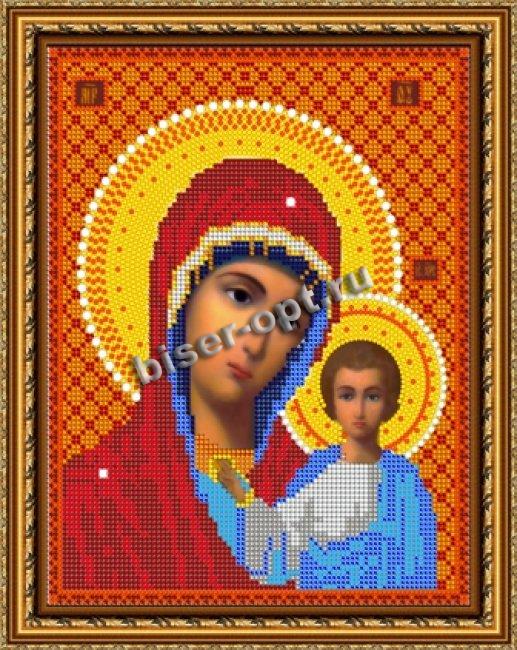 «Светлица» рисунок на ткани для вышивания бисером 420 «Прсв.Богородица Казанская» 19*24см (1шт) цвет:420