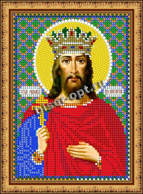 «Светлица» рисунок на ткани для вышивания бисером 773М «Св. Константин» 12*16см (1шт) цвет:773М