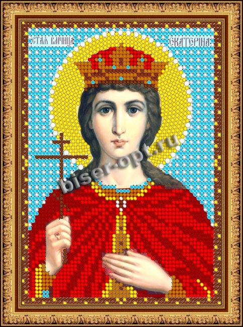 «Светлица» рисунок на ткани для вышивания бисером 706М «Святая Великомученица Екатерина» 12*16см (1шт) цвет:706М
