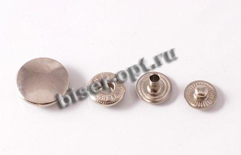 Кнопки металл BG5698 d 18мм (10шт) цвет:никель