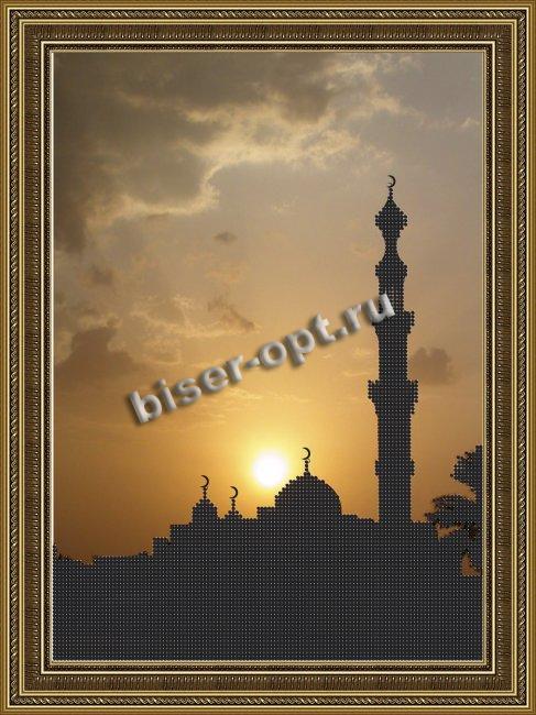 «Светлица» рисунок на ткани для вышивания бисером К-072 «Мечеть» 24,6*33см (1шт) цвет:К-072