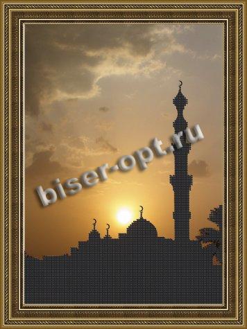 «Светлица» рисунок на ткани для вышивания бисером К-072 «Мечеть» 24,6*33см (1шт) цвет:К-072
